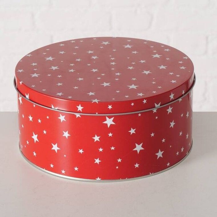 Boltze Xmas, Sterny, zestaw trzech puszek do przechowywania, średnica 13,5-20 cm