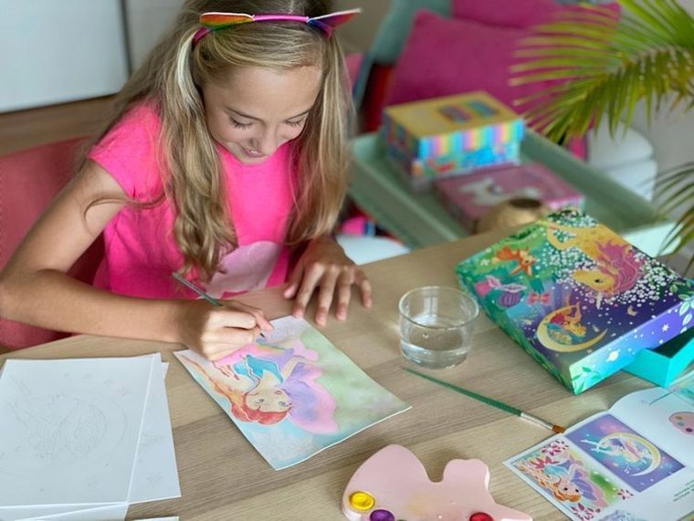 Box Candiy, Akwarele jednorożec i wróżka, zestaw artystyczny