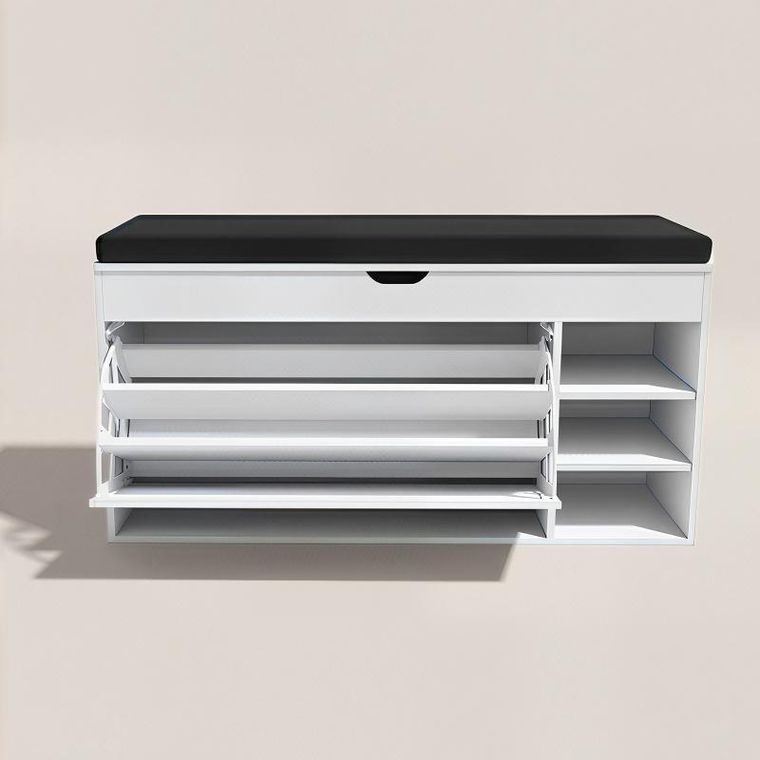 Boximo, Gradia, szafka na buty z siedziskiem i wysuwanymi półkami, 100-34-50 cm