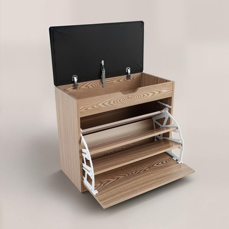 Boximo, Vault, szafka na buty z siedziskiem i wysuwanymi półkami, 57-30-53 cm