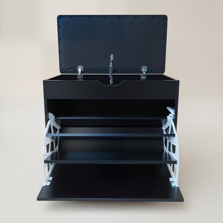 Boximo, Vault, szafka na buty z siedziskiem i wysuwanymi półkami, 57-30-53 cm