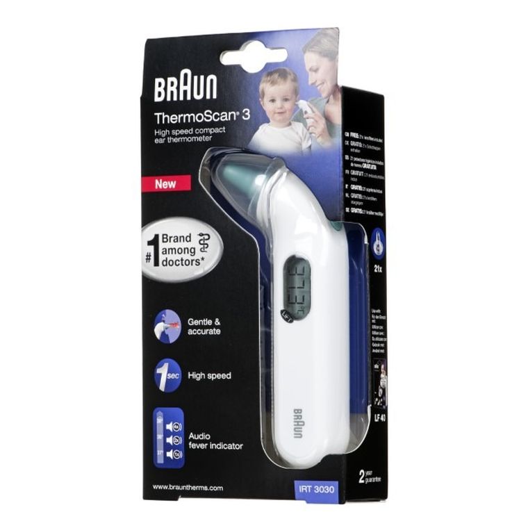 Braun, Thermoscan 3 IRT3030, termometr elektroniczny do ucha