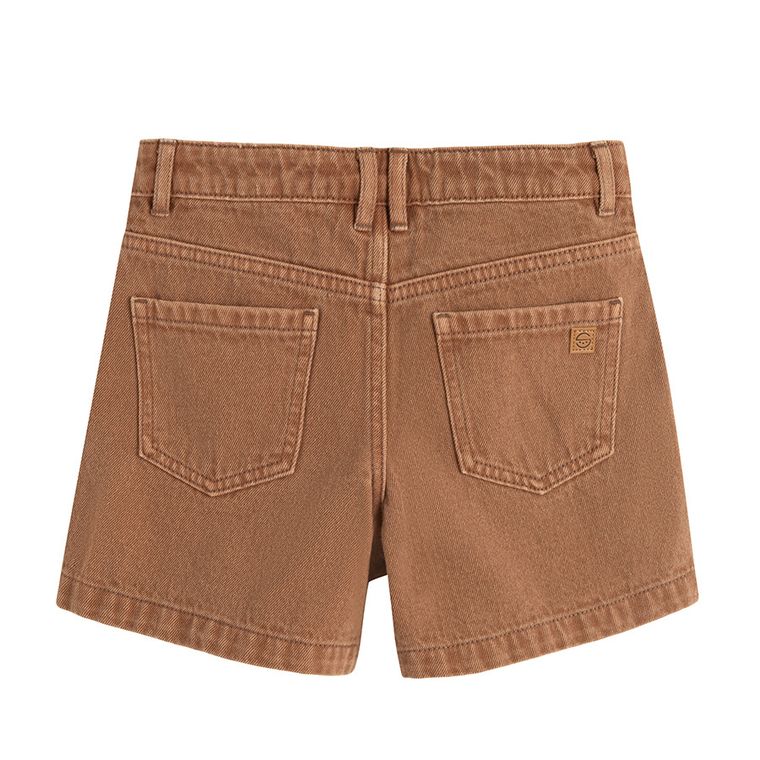 Brązowe jeansowe szorty z regulacją Cool Club