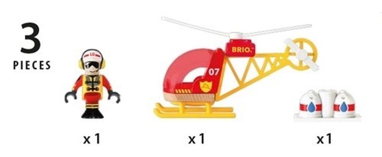 Brio World, Helikopter straży pożarnej, zabawka drewniana