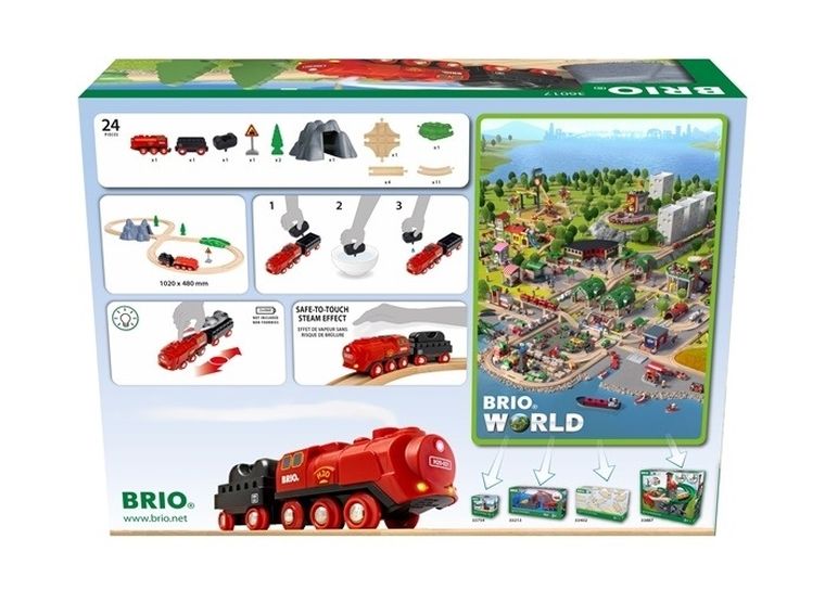 Brio World, zestaw z kolejką na parę