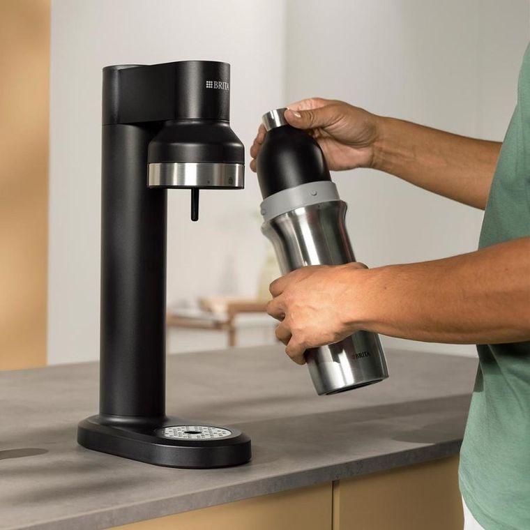 Brita, sodaTRIO, butelka, czarna, 650 ml