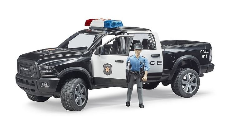 Bruder, Dodge RAM 2500, pojazd policyjny + figurka, 1:16