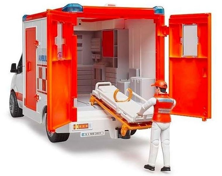 Bruder, Mercedes-Benz Sprinter Ambulans, pojazd z figurką i modułem
