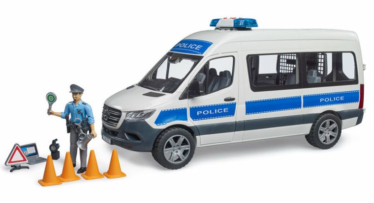 Bruder, Mercedes-Benz Sprinter, policja, pojazd interaktywny z figurką akcesoriami