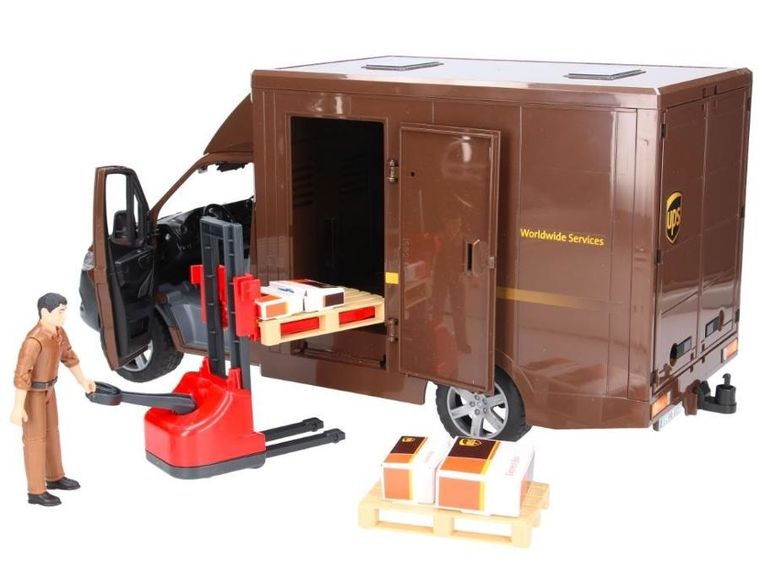 Bruder, Mercedes-Benz Sprinter UPS, pojazd z kierowcą i akcesoriami