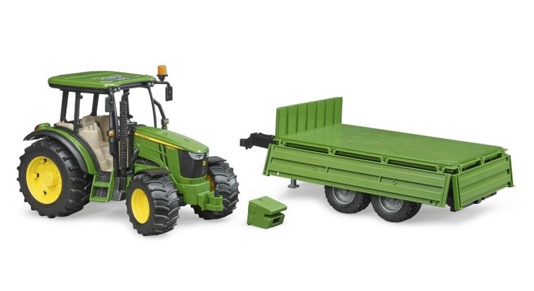 Bruder, Traktor John Deere 5115M z przyczepą wywrotką