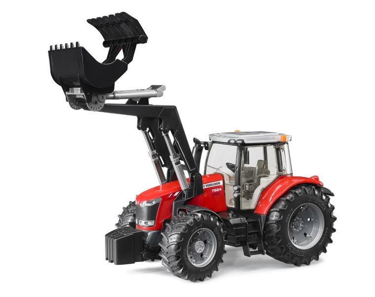 Bruder, Traktor Massey Ferguson 7600 z ładowaczem, pojazd rolniczy