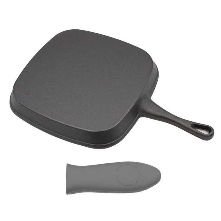 Brunbeste, patelnia grillowa żeliwna z silikonową nakładką, 24 cm