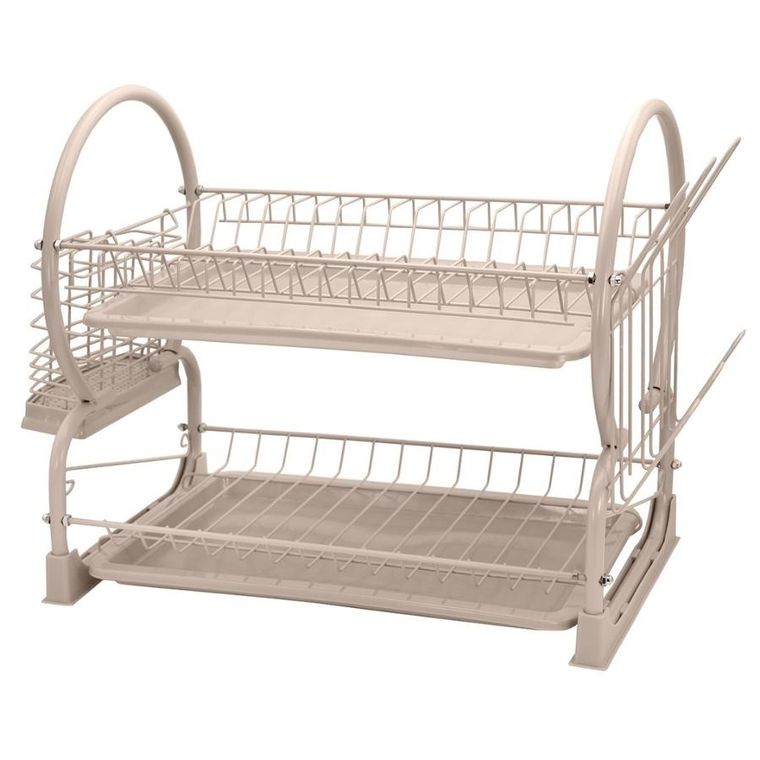 Brunbeste, suszarka do naczyń z ociekaczem i tacą, dwupoziomowa, 4029