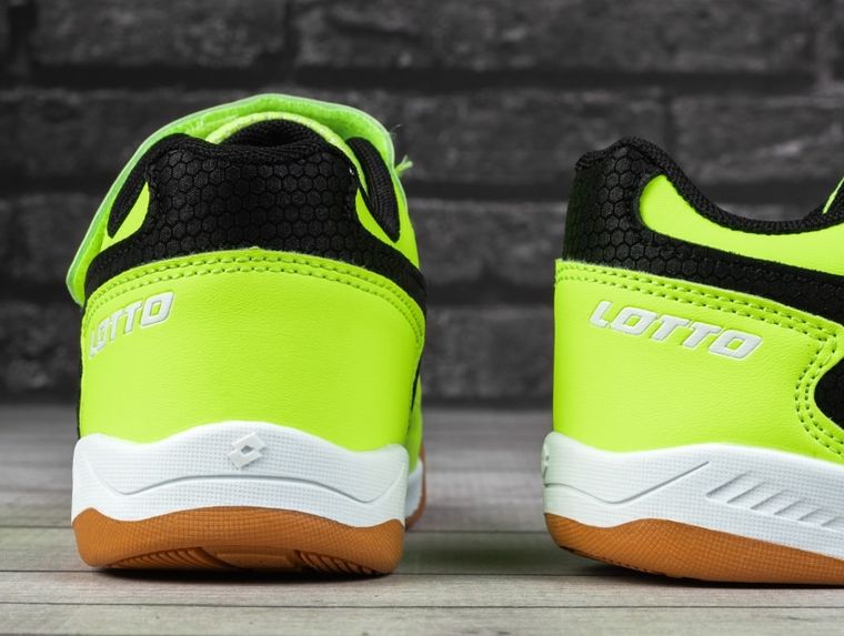 Buty piłkarskie dziecięce, halowe, żółte, Lotto Dasher