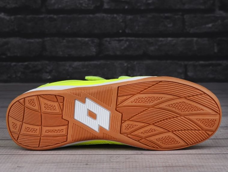 Buty piłkarskie dziecięce, halowe, żółte, Lotto Pacer K