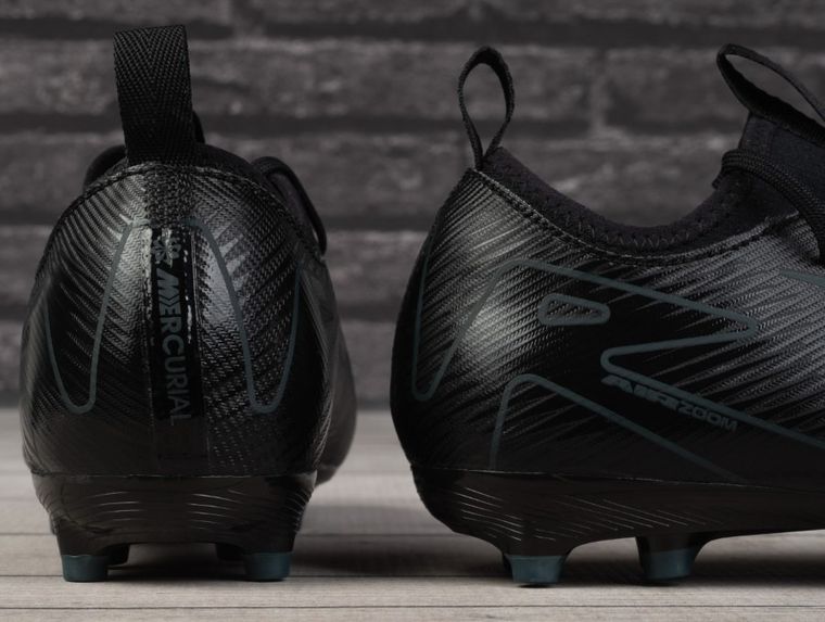 Buty piłkarskie dziecięce, lanki, czarne, Nike Zoom Vapor 16 Academy FG/MG