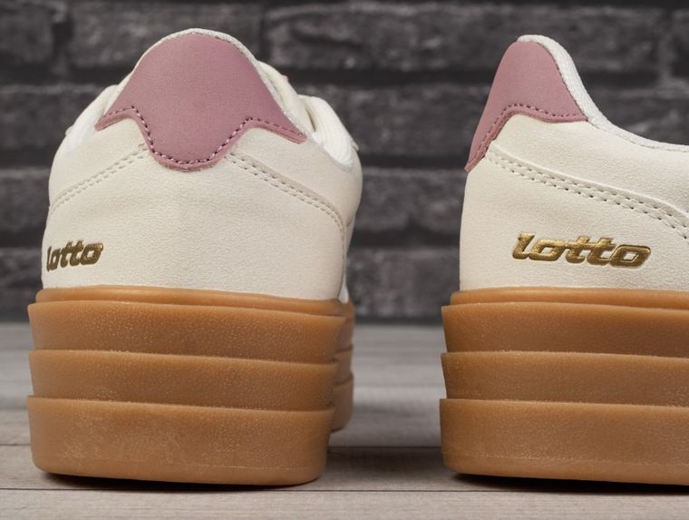 Buty sportowe damskie, beżowe, Lotto Stacky RB