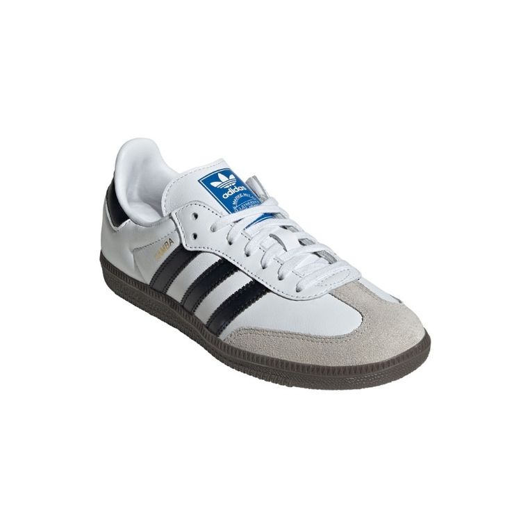 Buty sportowe dziecięce, skórzane, białe, Adidas Samba OG