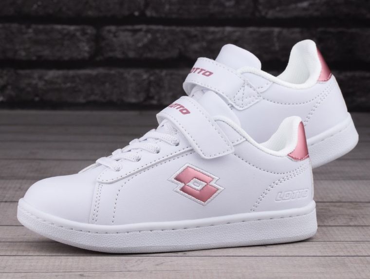 Buty sportowe dziewczęce, białe, Lotto Dampolis GC K