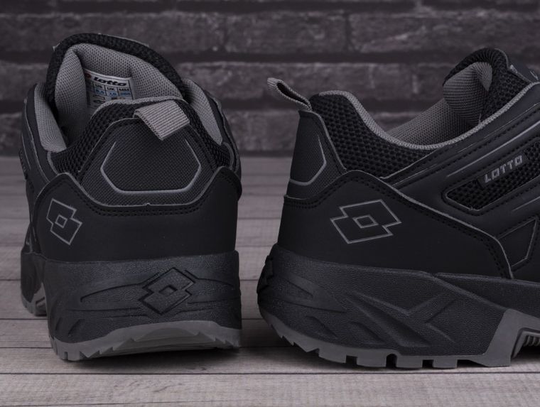 Buty trekkingowe męskie, czarne, Lotto Groton