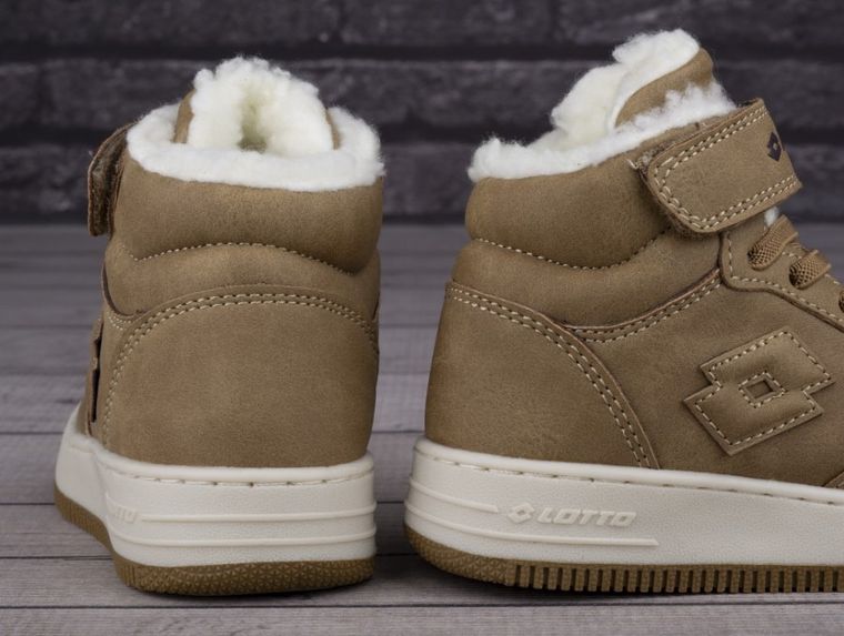 Buty zimowe dziecięce, ocieplane, brązowe, Lotto Paliot Fur K