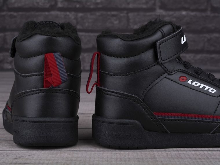 Buty zimowe dziecięce, ocieplane, czarne, Lotto