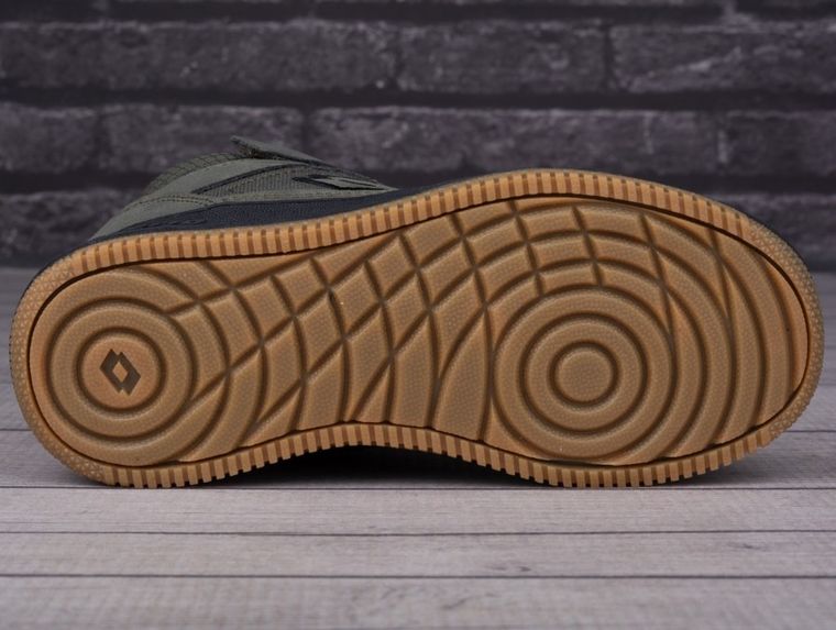 Buty zimowe dziecięce, ocieplane, khaki, Lotto