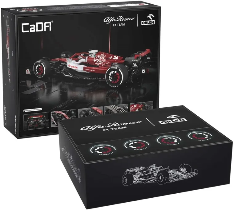Cada, Alfa Romeo, Formuła 1 Team Orlen, samochód wyścigowy, czerwony, 1:8, 1868 elementów