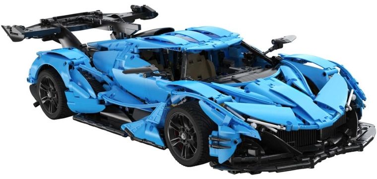 Cada, V12 Hypercar, pojazd wyścigowy, niebieski, 1:8, 60 cm, 3865 elementów