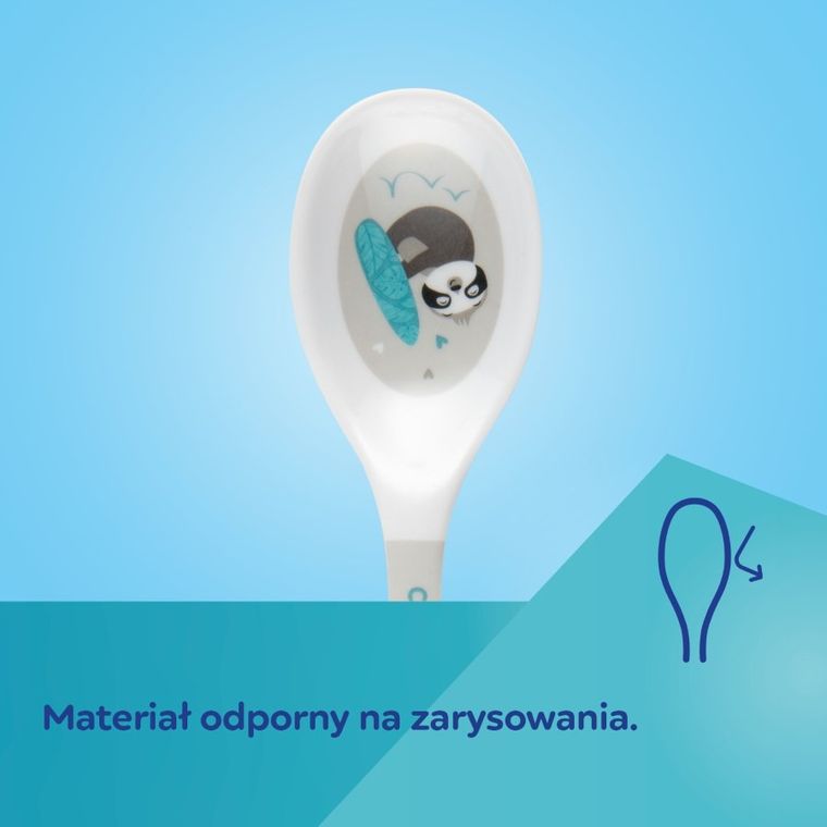 Canpol babies, Exotic Animals, Leniwiec, zestaw łyżek z melaminy, 2 szt.