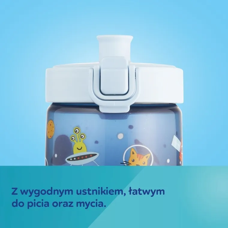 Canpol babies, Junior, bidon na wodę dla dzieci, niebieski, 400 ml
