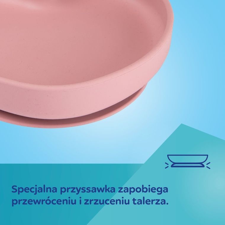 Canpol babies, Serce, talerz silikonowy z przyssawką, żółty