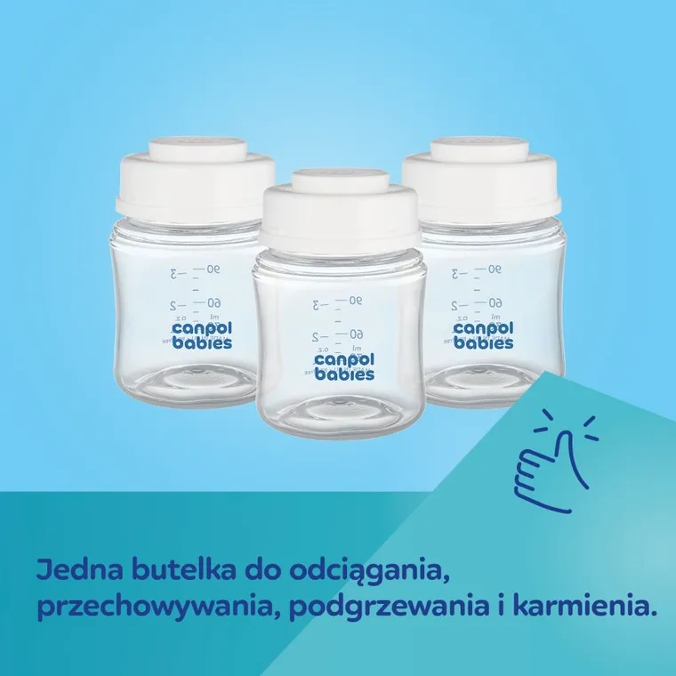 Canpol babies, zestaw butelek do przechowywania pokarmu, 120 ml, 3 szt.