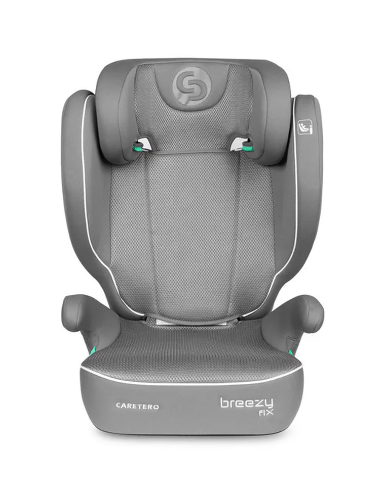 Caretero, Breezy Fix, fotelik samochodowy 2w1, podstawka, grey, 100-150 cm