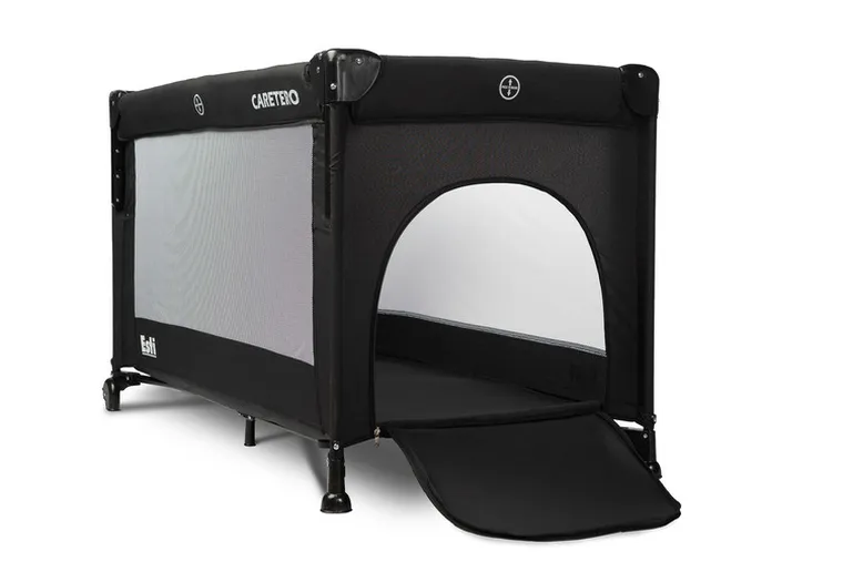 Caretero, Esti, łóżeczko turystyczne z opuszczanym bokiem, Black
