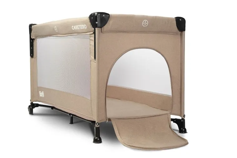 Caretero, Esti, łóżeczko turystyczne z opuszczanym bokiem, Brown