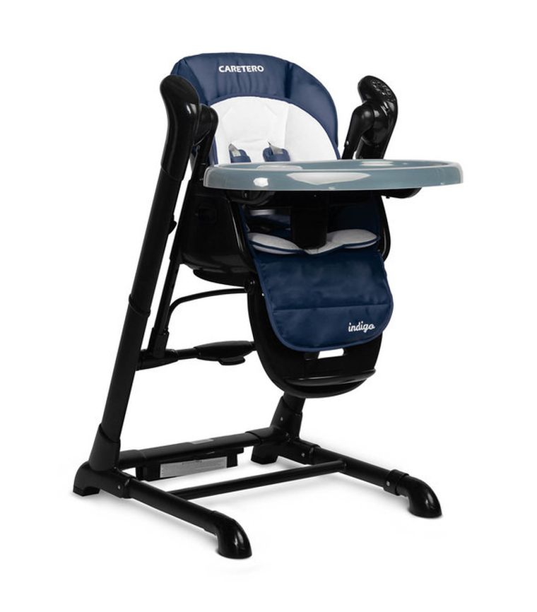 Caretero, Indigo Black, krzesełko + huśtawka, Navy