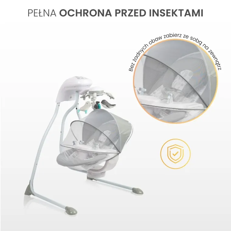 Caretero, Raffi, huśtawka elektryczna, light grey