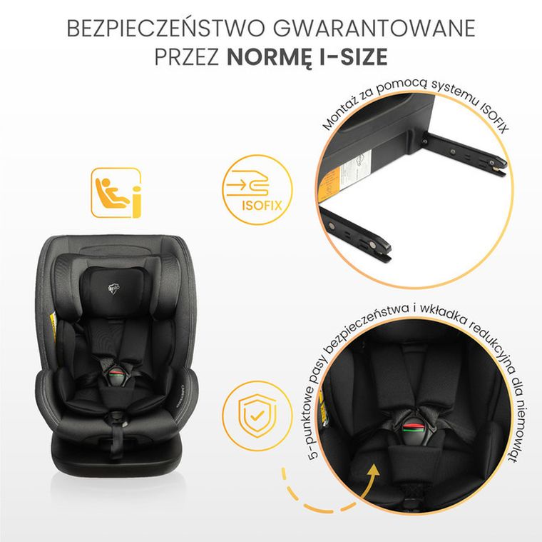 Caretero, Securo i-Size, fotelik samochodowy, light grey, 40-150 cm