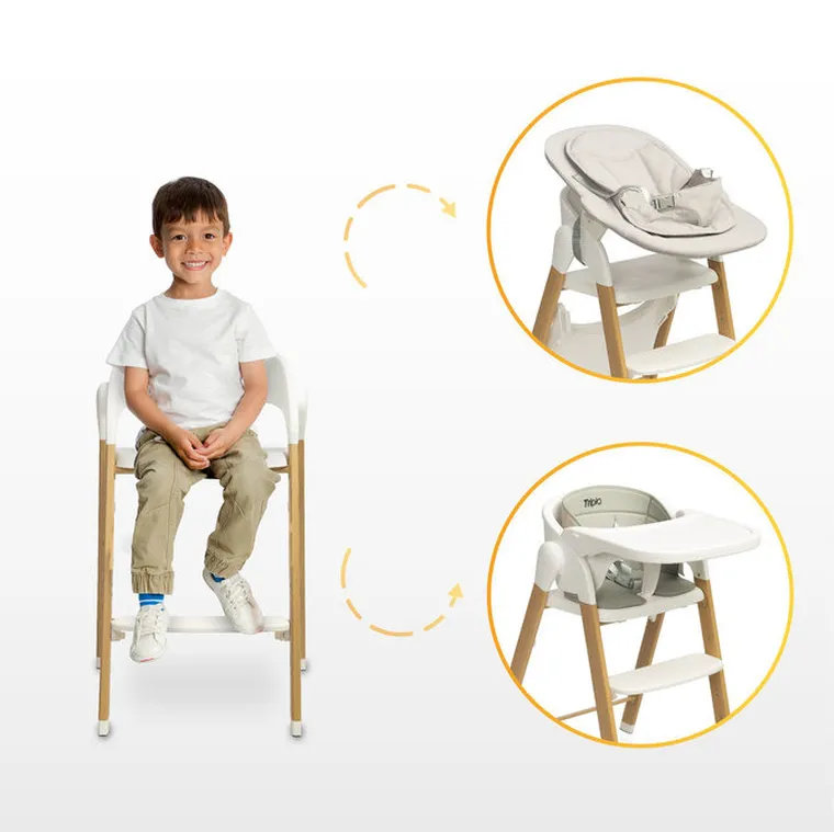 Caretero, Triplo, krzesełko do karmienia, 3w1, beige