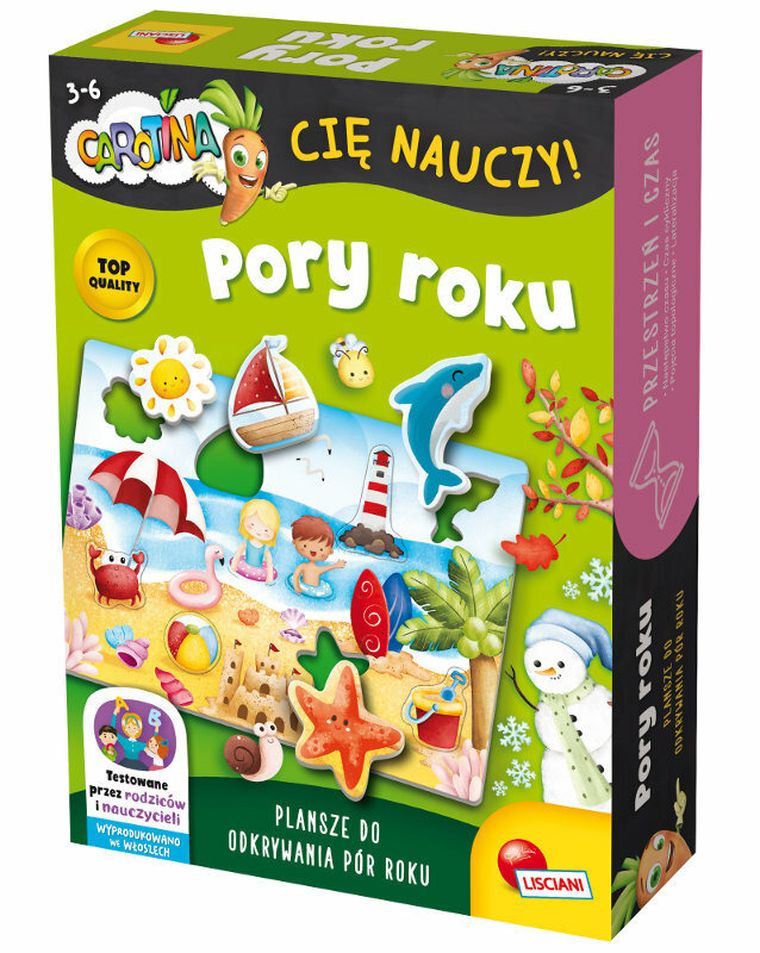 Carotina, Pory Roku, 10 gier z czytaniem i pisaniem, gra edukacyjna