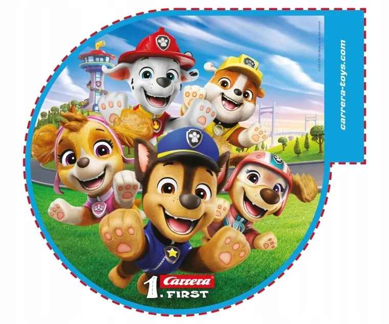 Carrera First, Psi Patrol, On the Track, tor wyścigowy z pojazdami, 2,4m