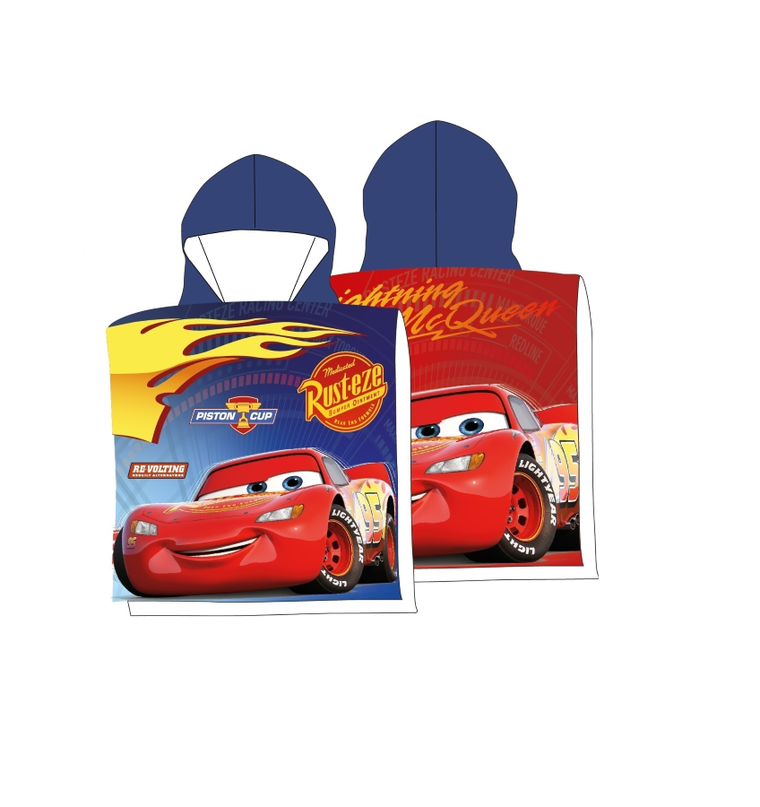 Cars, poncho, okrycie kąpielowe, 55-110 cm