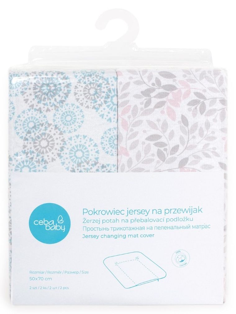 Ceba Baby, Dande, pokrowiec na przewijak miękki, 50-70 cm, 2 szt.
