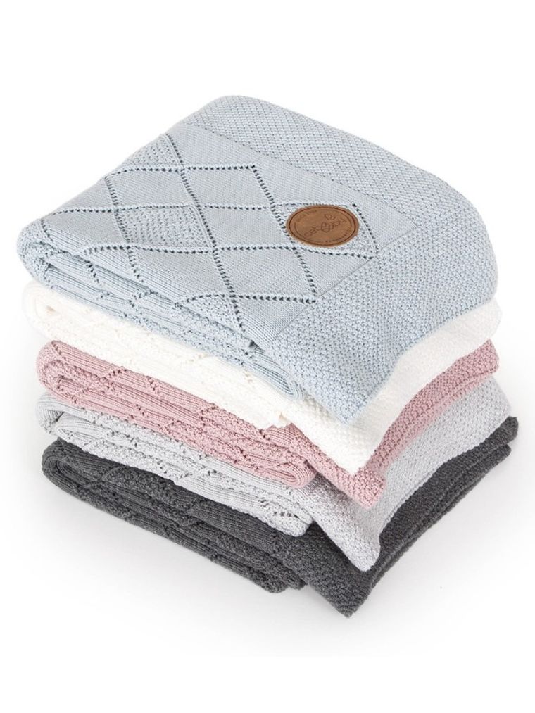 Ceba Baby, kocyk dziecięcy, grafitowy, 90-90 cm