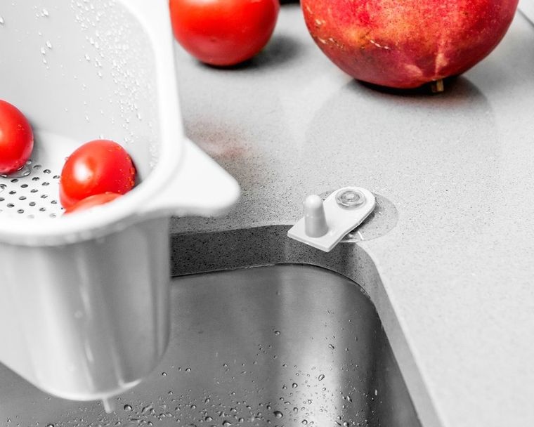 Cedzak i ociekacz narożny, biały