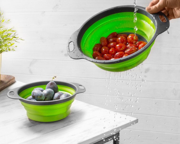 Cedzaki silikonowe, składane, 2 szt.