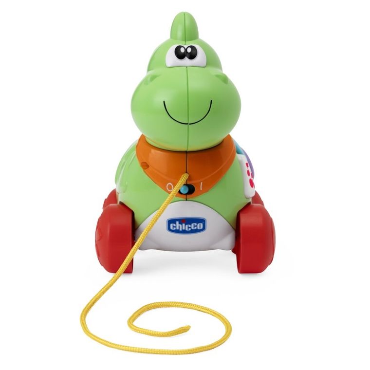 Chicco, Baby Sense & Focus, Dino, interaktywna zabawka do ciągnięcia