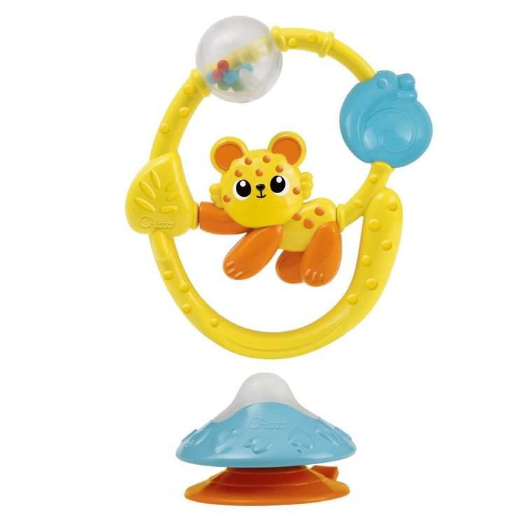 Chicco, Baby Sense & Focus, Przyjaciel z dżungli, grzechotka z przyssawką